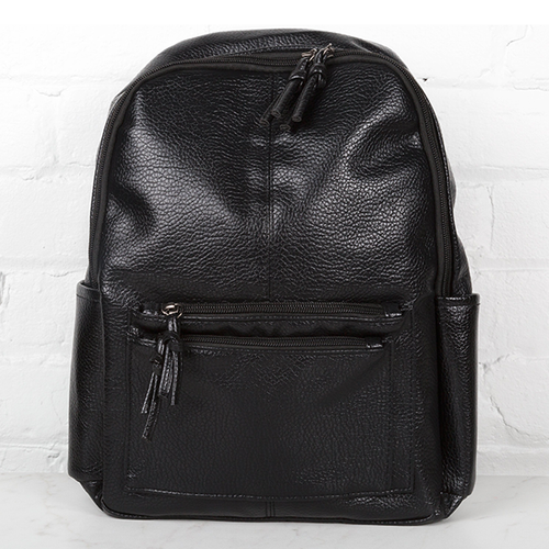 Black Leather Backpack