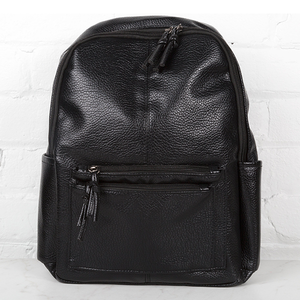 Black Leather Backpack